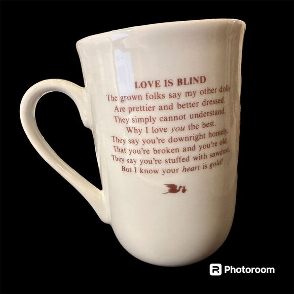Bessie Pease Gutmann Collectibles Vintage Mug 1985 Love Is Blind - Picture 2 of 4